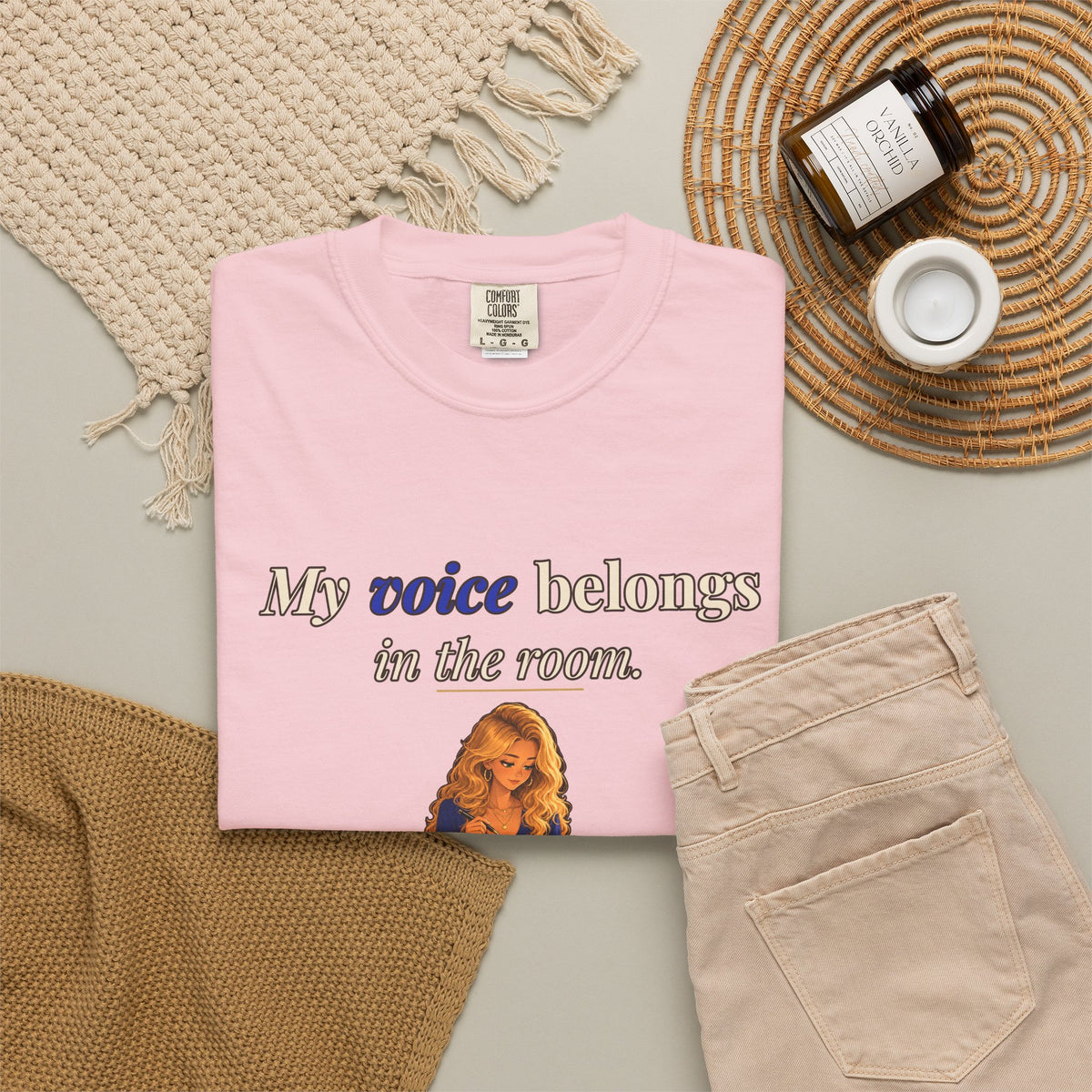 My Voice Belongs in the Room Women's Relaxed Tee | Andra Annette | Pounds to Go