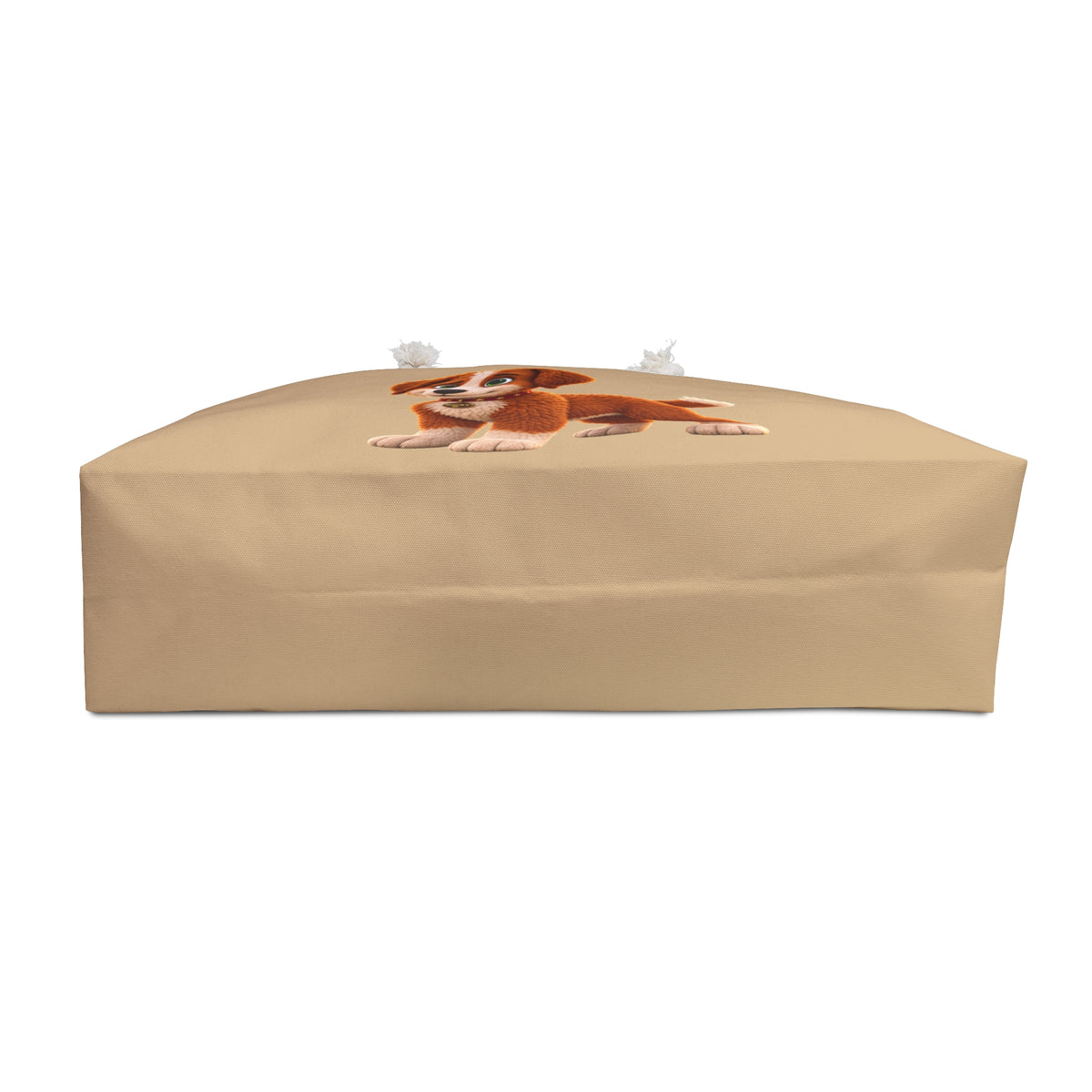 Rocky Finds His Roar Tan Weekender Tote Bag | Rocky the Puppy Oversized Tote