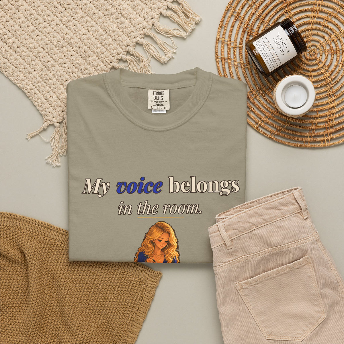 My Voice Belongs in the Room Women's Relaxed Tee | Andra Annette | Pounds to Go