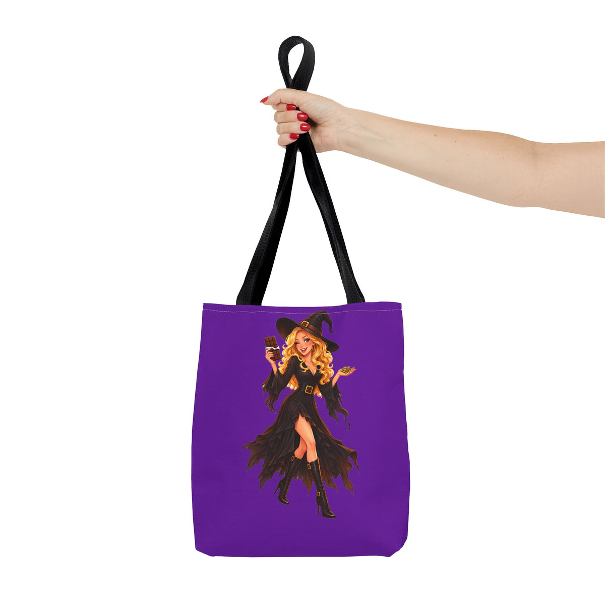 Chocolate Witch Trick-or-Treat Tote Bag - Purple | Andra Annette | Pounds to Go