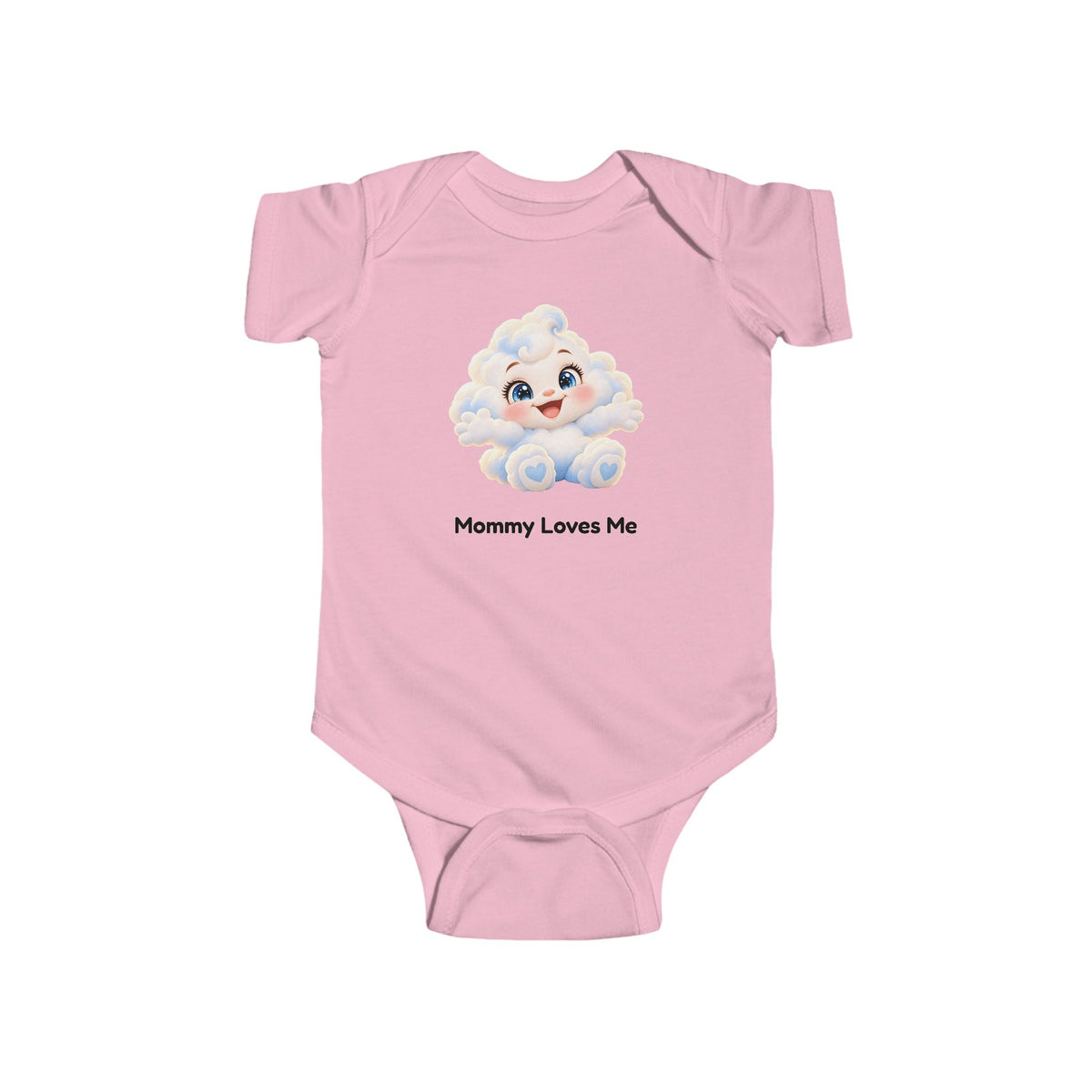 Cuddle McFluff Mommy Loves Me Baby Bodysuit - Cute Cloud Onesie