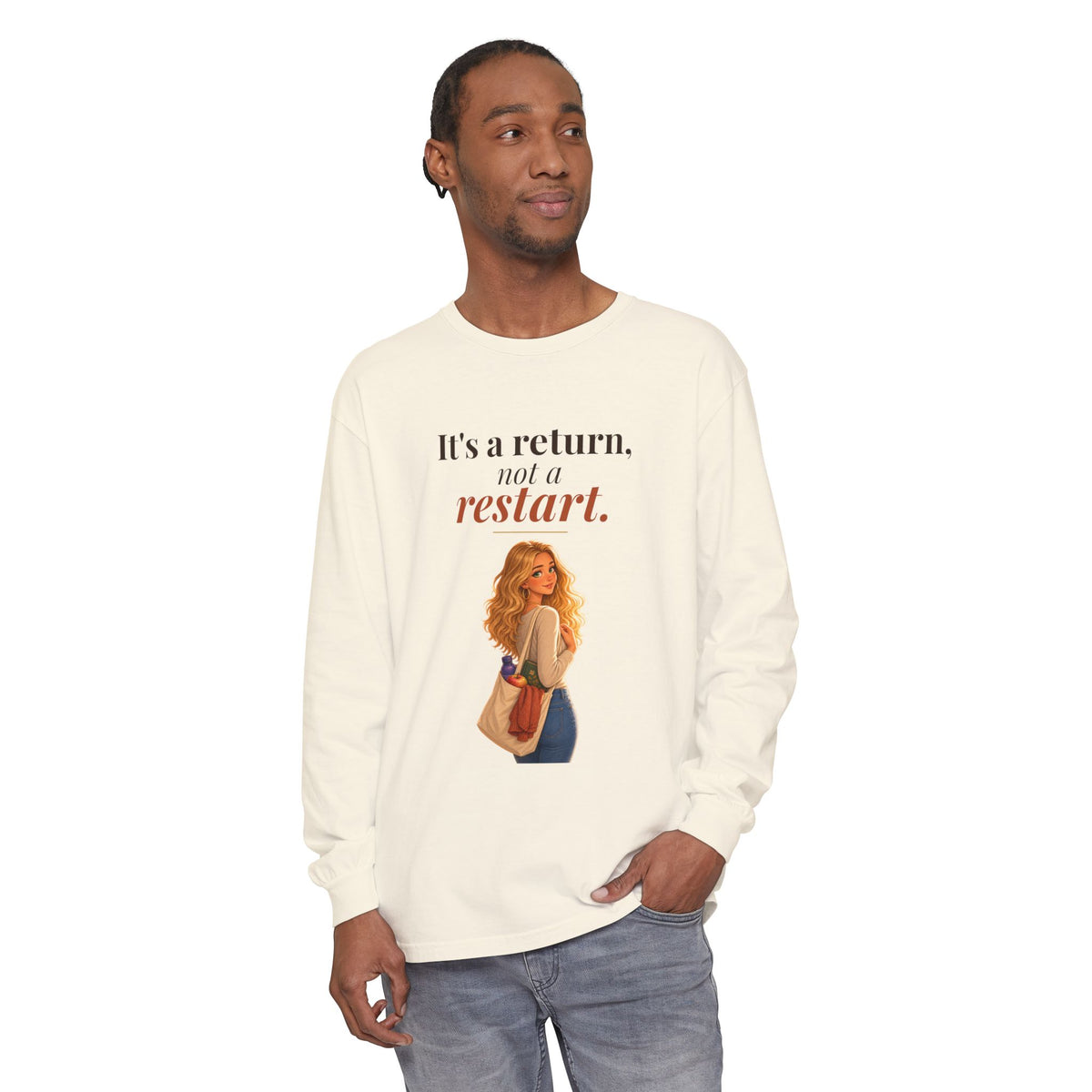 It's a Return, Not a Restart Women's Long Sleeve Tee | Andra Annette | Pounds to Go