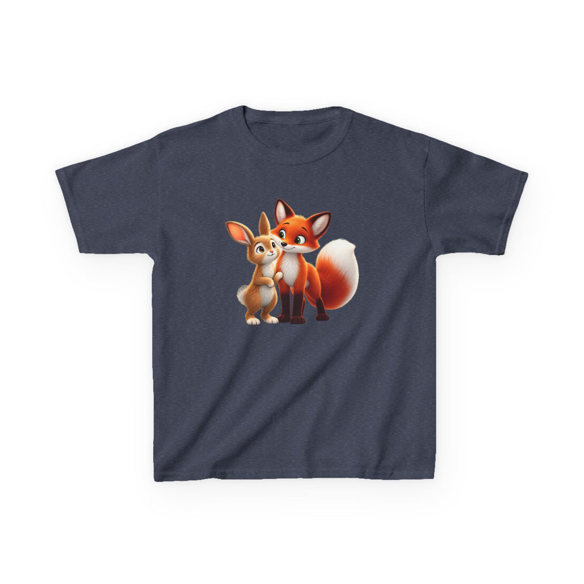 Personalized Brave Bunny & The Friendly Fox Kids T-Shirt | Add Your Child's Name