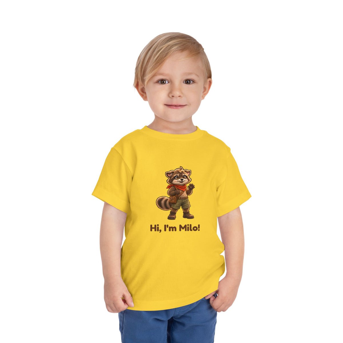 Milo the Raccoon "Hi, I'm Milo!" Toddler Tee