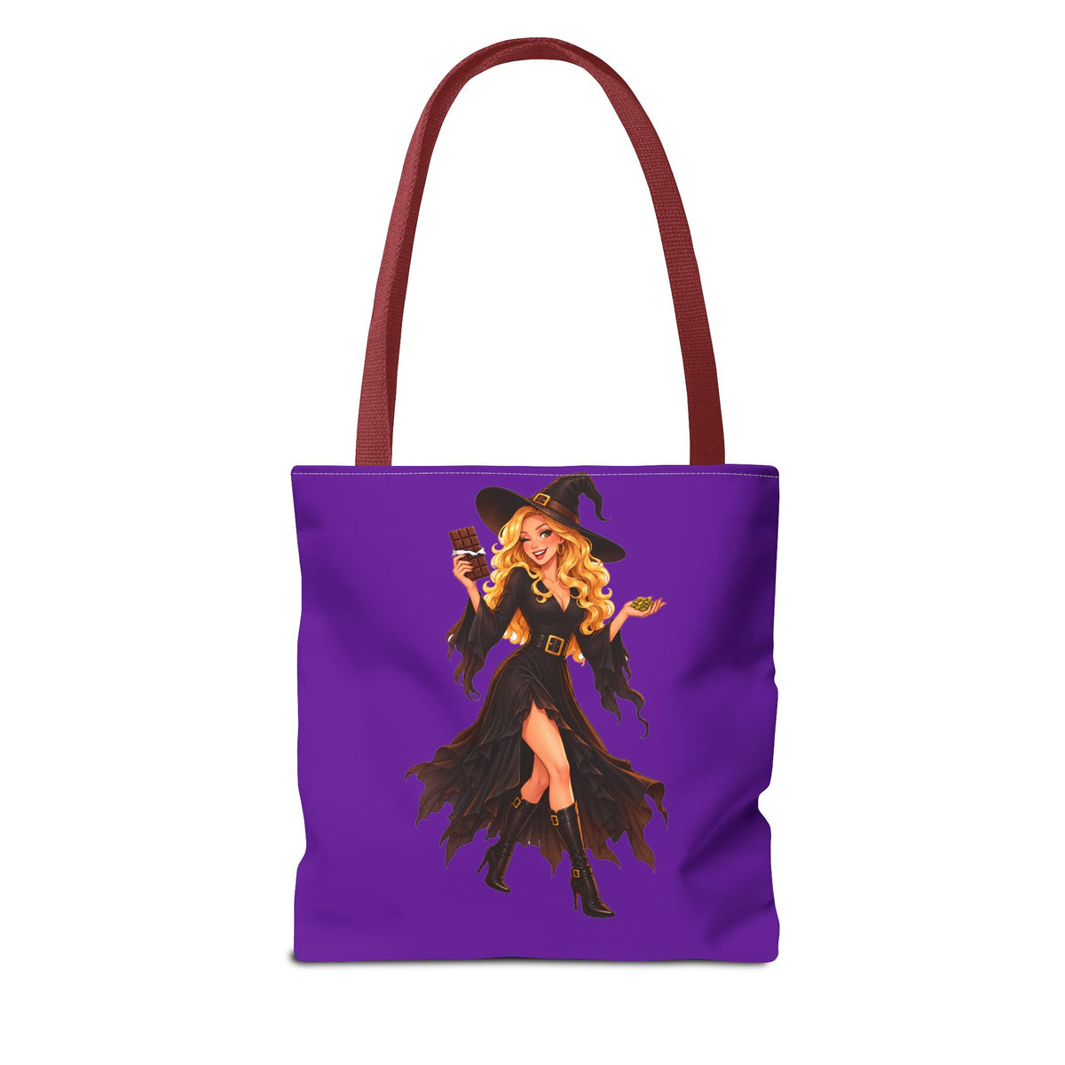 Chocolate Witch Trick-or-Treat Tote Bag - Purple | Andra Annette | Pounds to Go