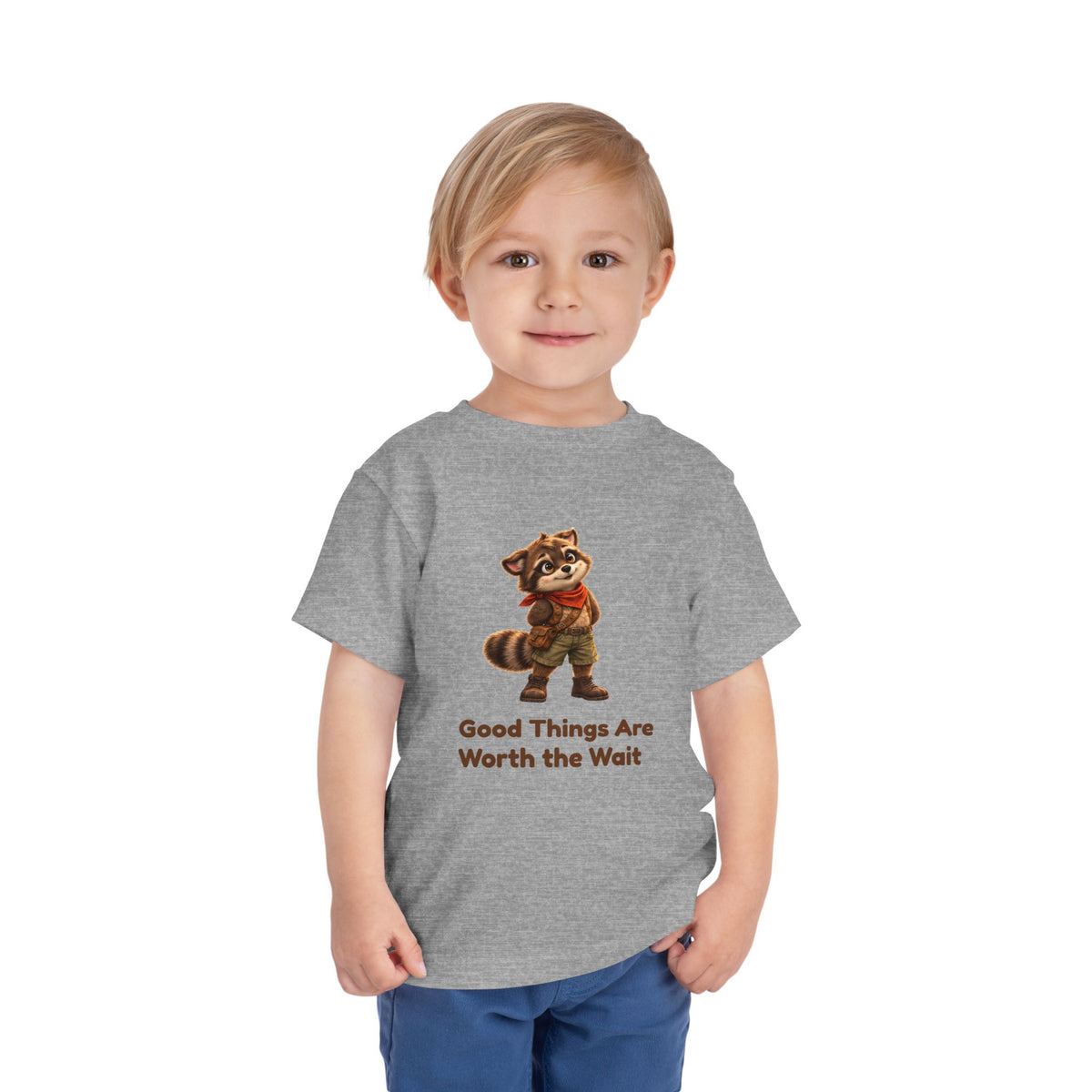 Milo the Raccoon "Good Things Are Worth the Wait" Toddler Tee