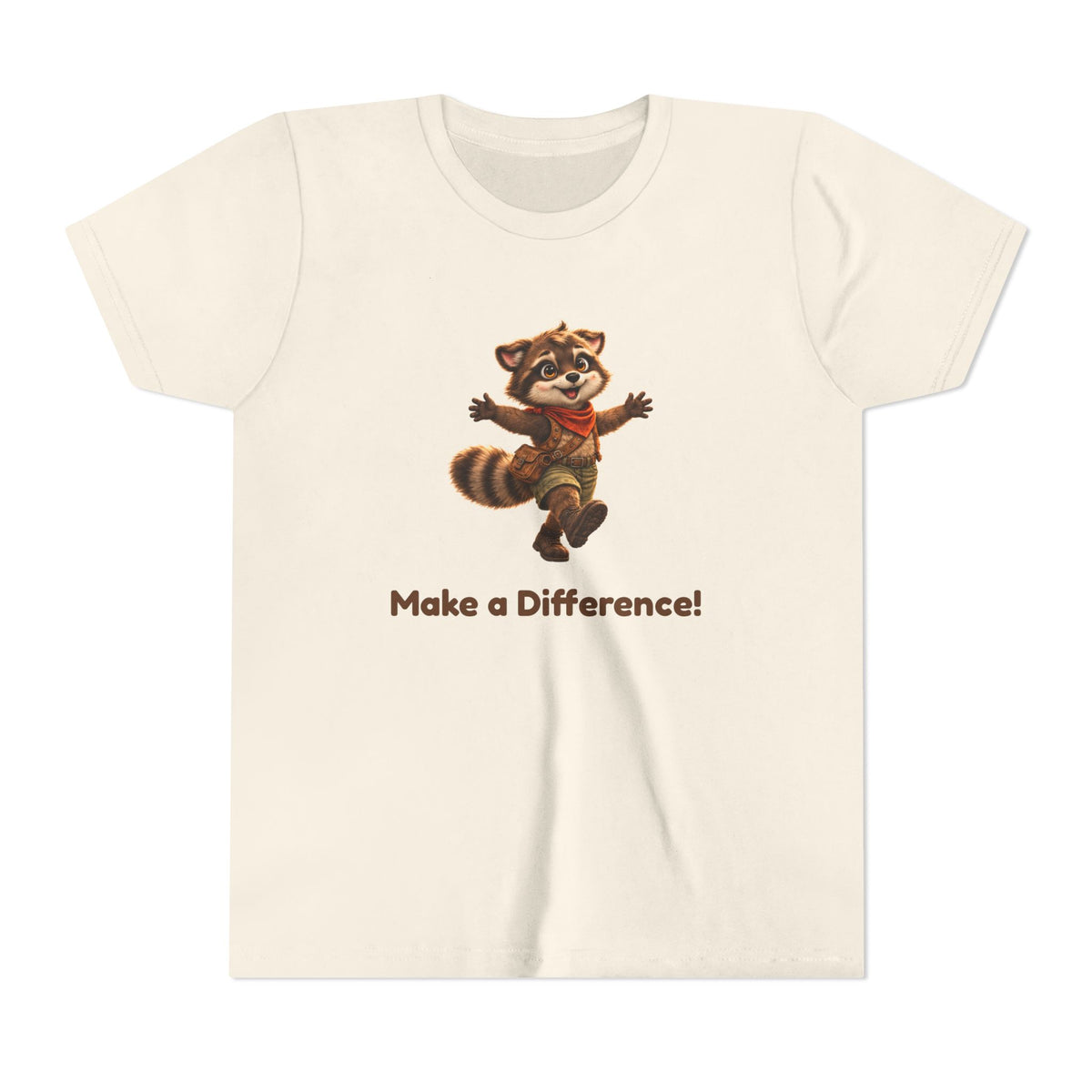 Milo the Raccoon "Make a Difference!" Kids Tee