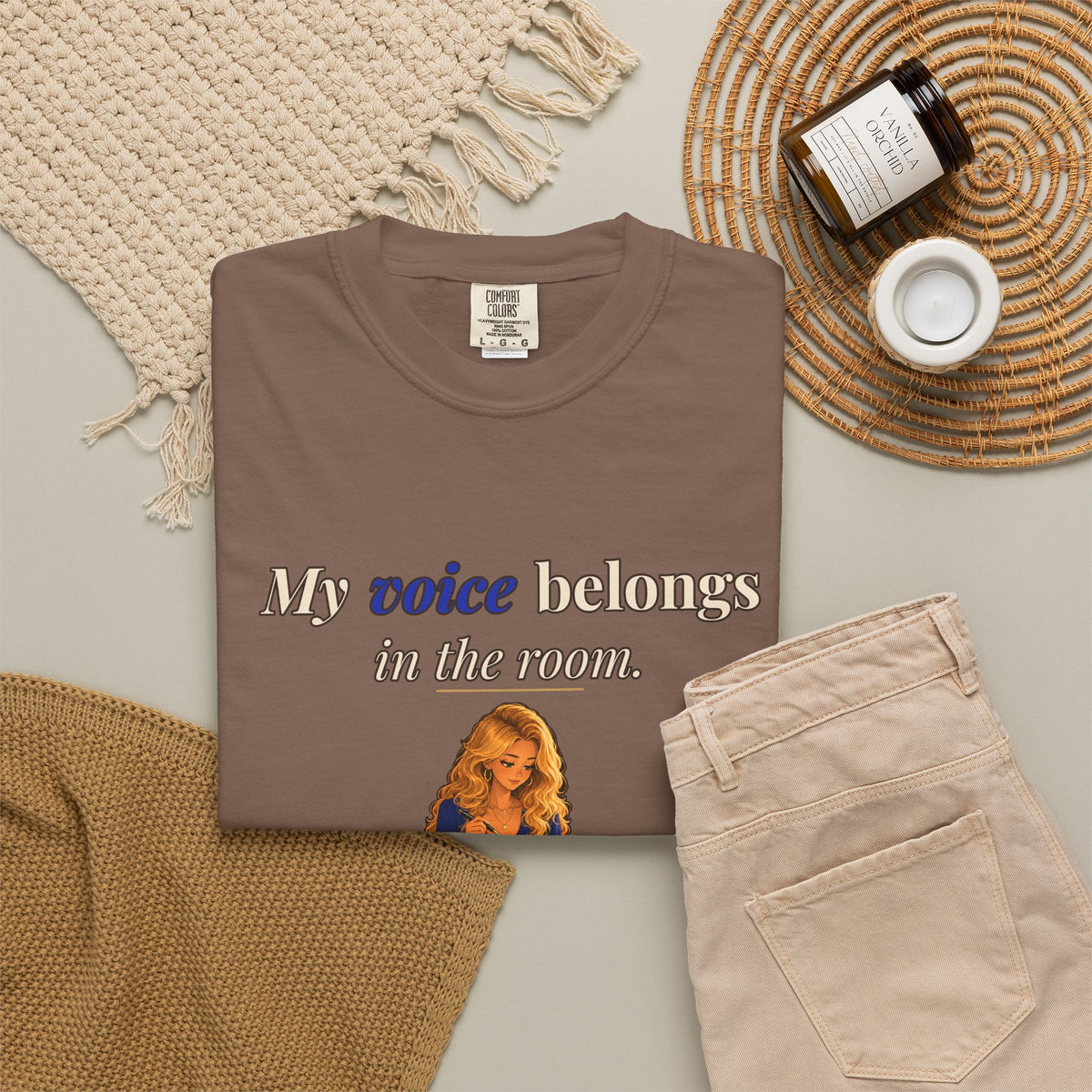 My Voice Belongs in the Room Women's Relaxed Tee | Andra Annette | Pounds to Go