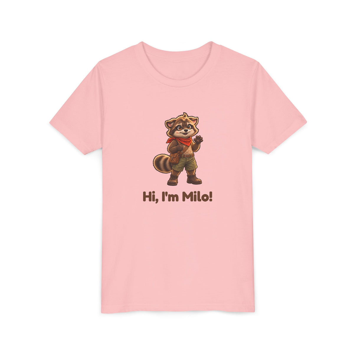 Milo the Raccoon "Hi, I'm Milo!" Kids Tee