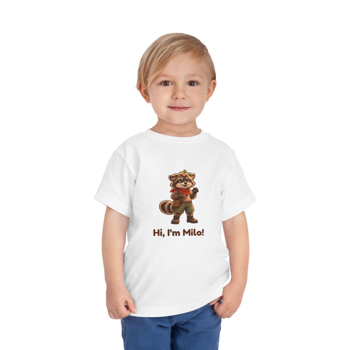 Milo the Raccoon "Hi, I'm Milo!" Toddler Tee