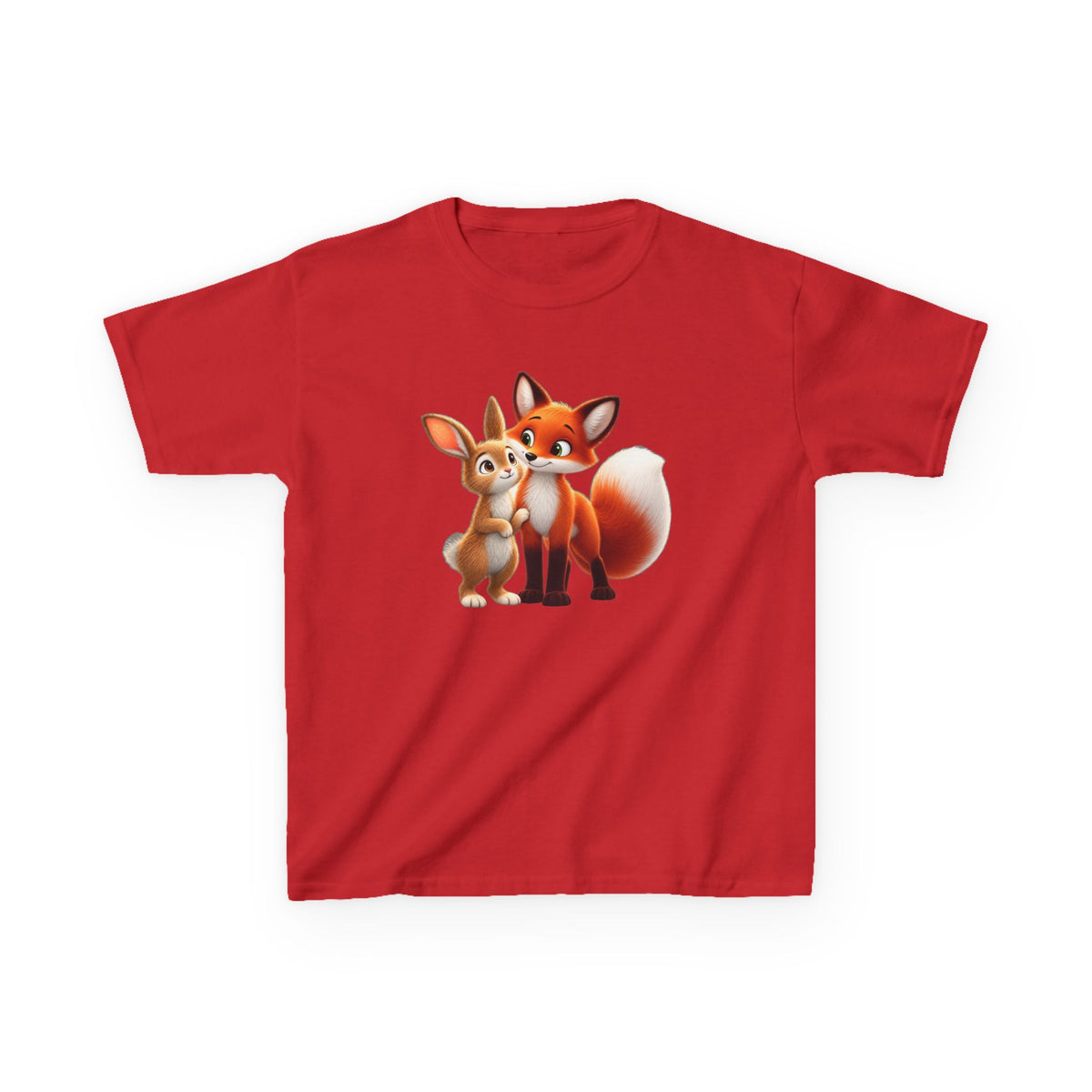 Personalized Brave Bunny & The Friendly Fox Kids T-Shirt | Add Your Child's Name