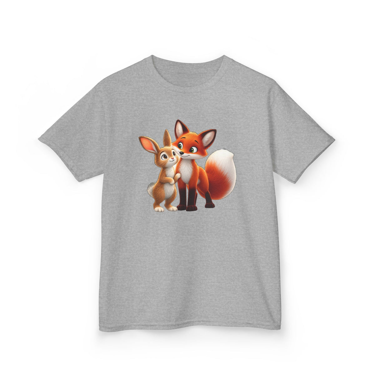 Personalized Brave Bunny & The Friendly Fox Kids T-Shirt | Add Your Child's Name