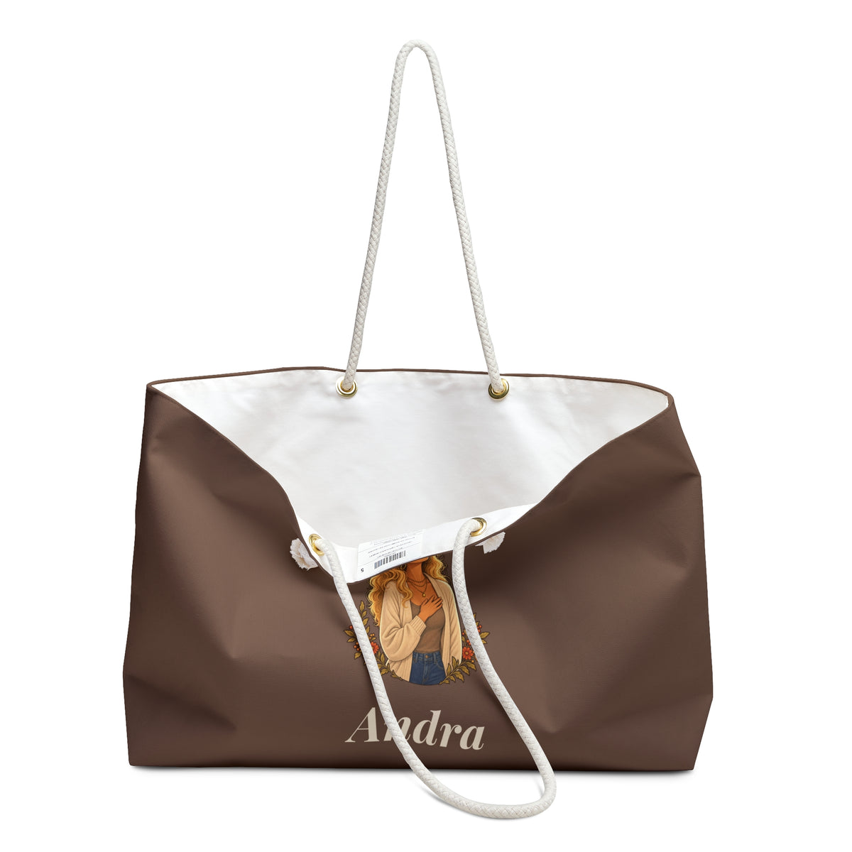 Personalized Nothing in Me Changes While I Am Braced Espresso Weekender Tote Bag | Andra Annette | Pounds to Go