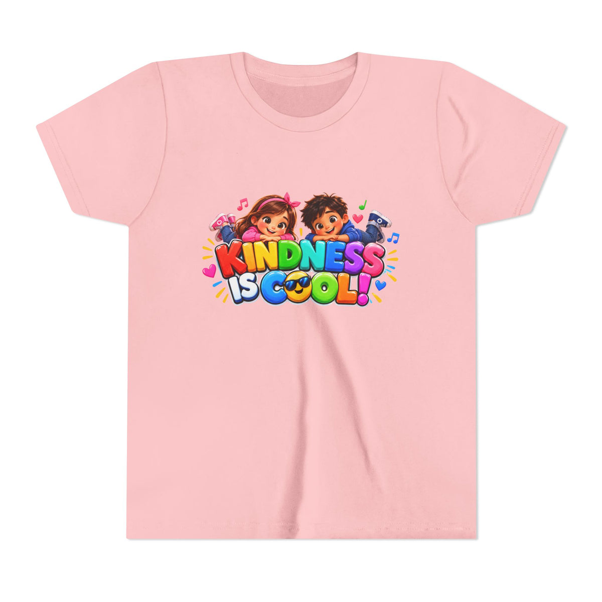Kindness Is Cool Kids T-Shirt - Colorful Be Kind Youth Tee for Boys and Girls