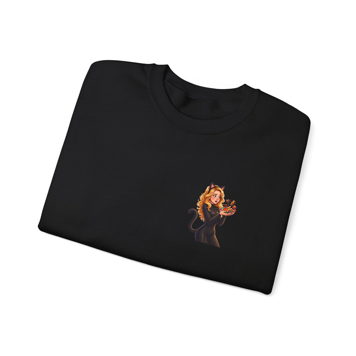 Candy Cat Pocket Crewneck Sweatshirt | Andra Annette | Pounds to Go