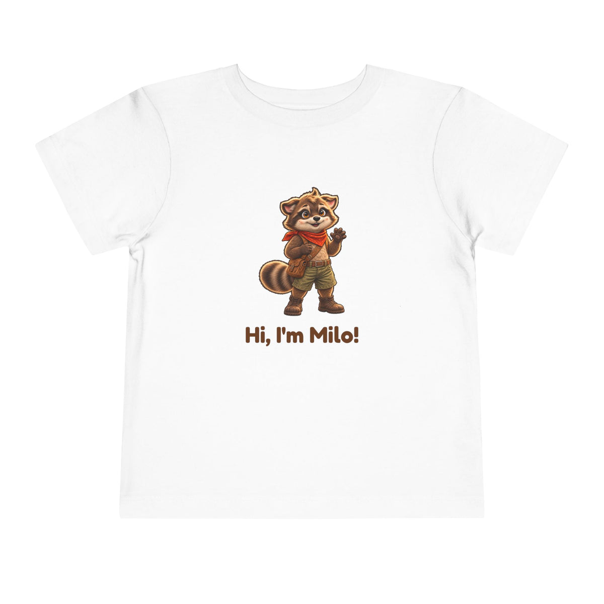 Milo the Raccoon "Hi, I'm Milo!" Toddler Tee