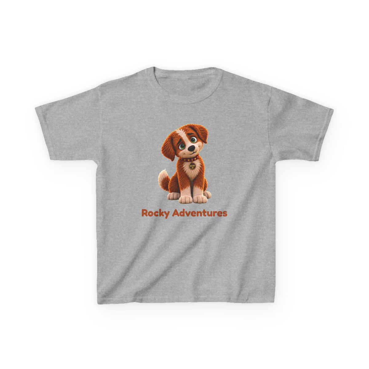 Rocky Adventures Kids T-Shirt | Rocky Finds His Roar Puppy Tee