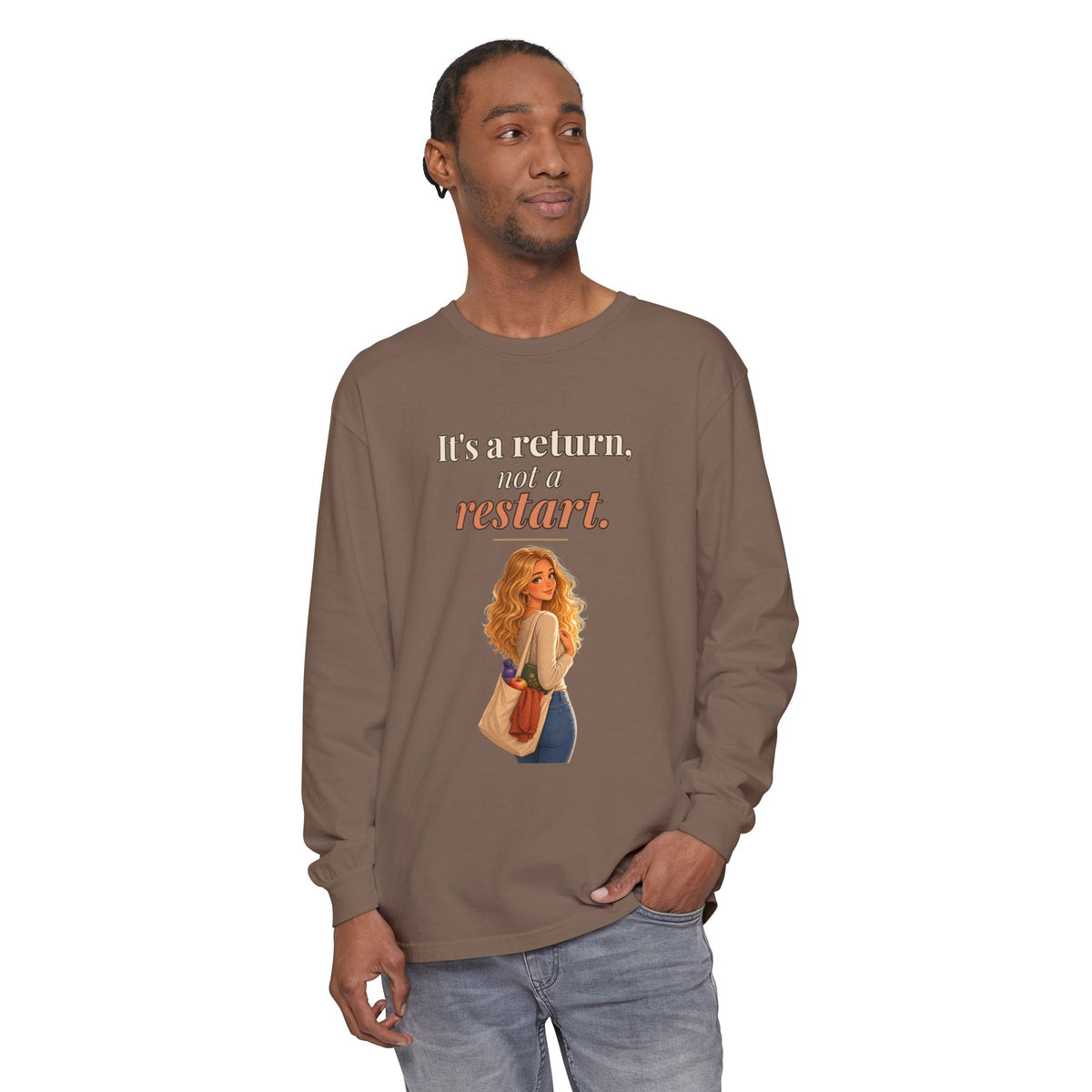 It's a Return, Not a Restart Women's Long Sleeve Tee | Andra Annette | Pounds to Go