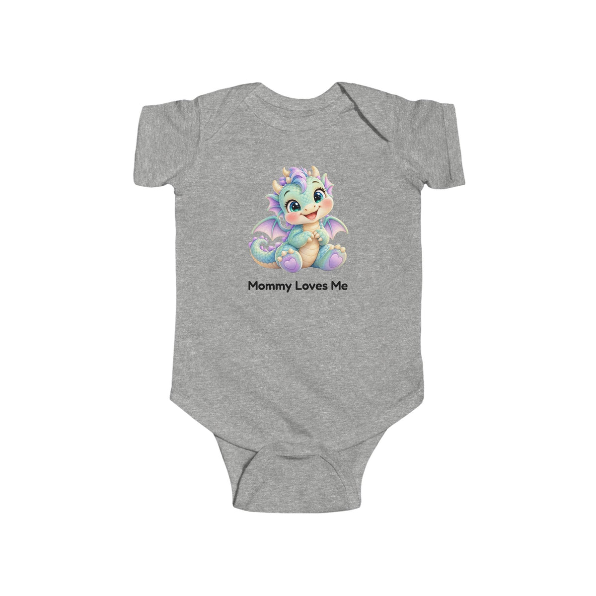 Dazzle Dew Mommy Loves Me Baby Bodysuit - Cute Baby Dragon Onesie