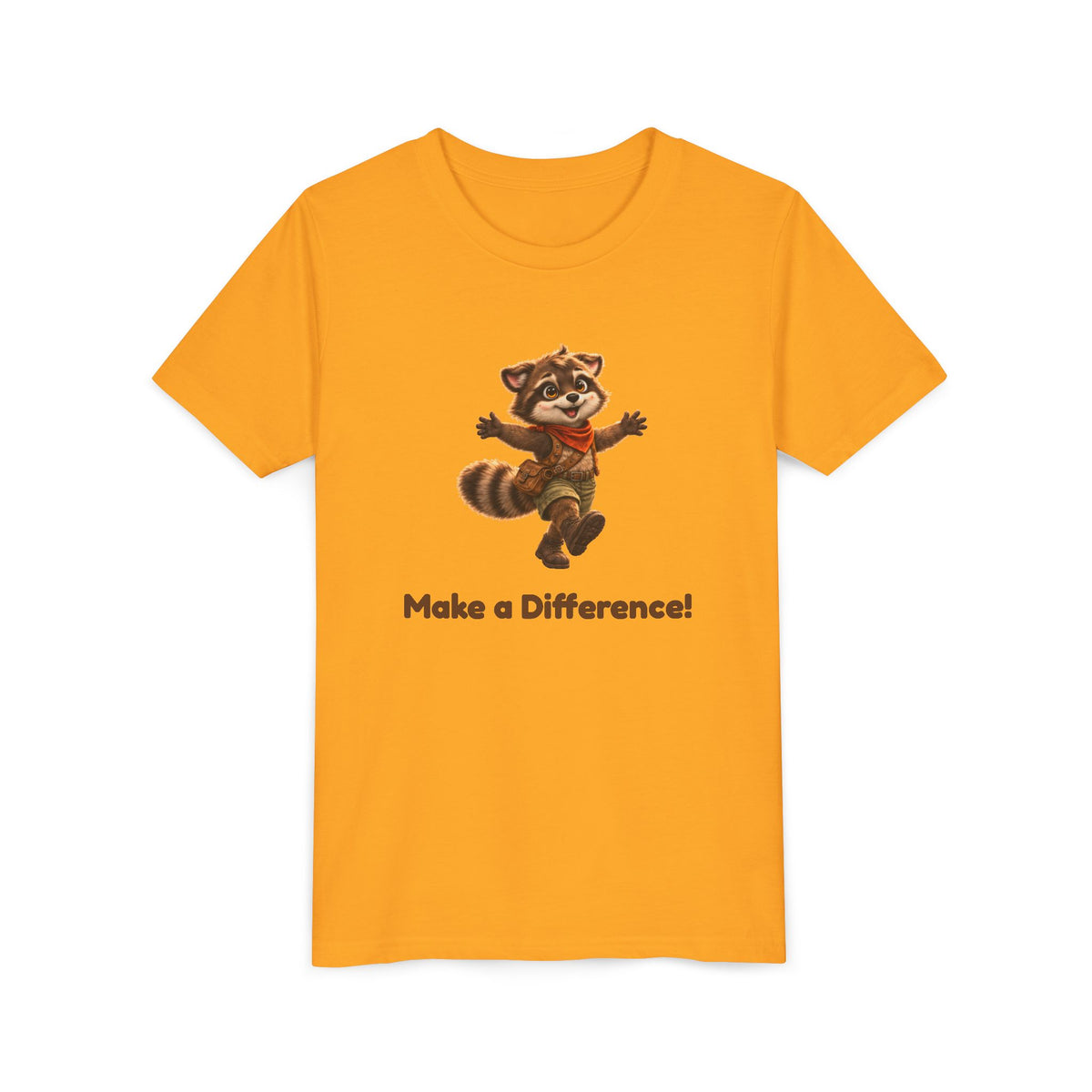 Milo the Raccoon "Make a Difference!" Kids Tee