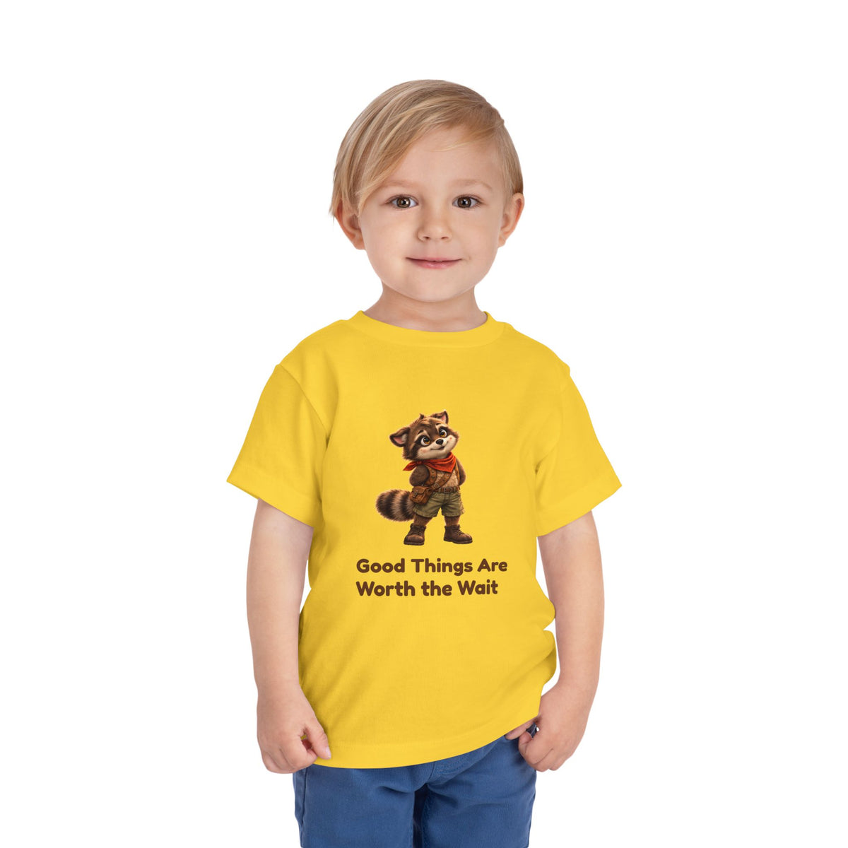 Milo the Raccoon "Good Things Are Worth the Wait" Toddler Tee