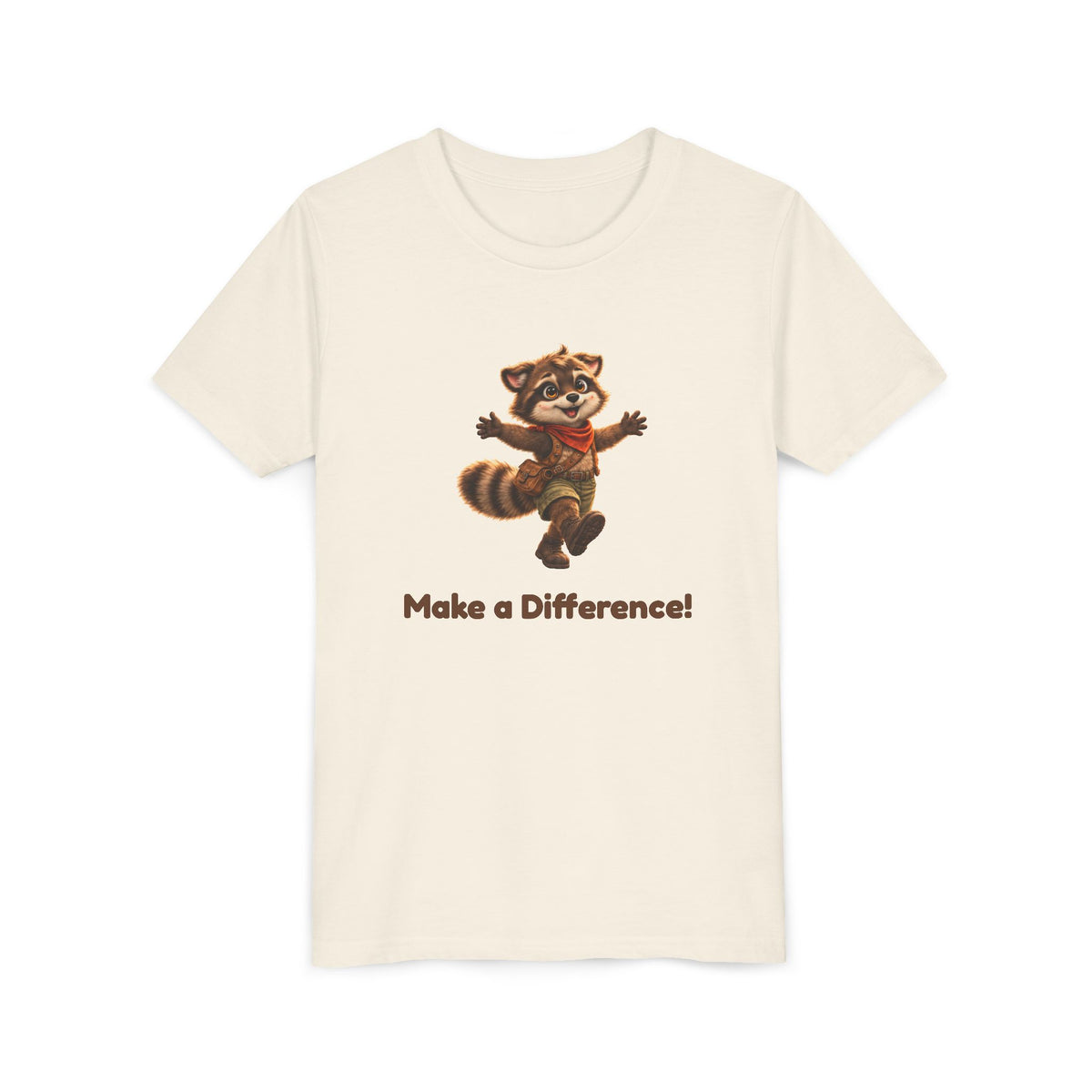 Milo the Raccoon "Make a Difference!" Kids Tee