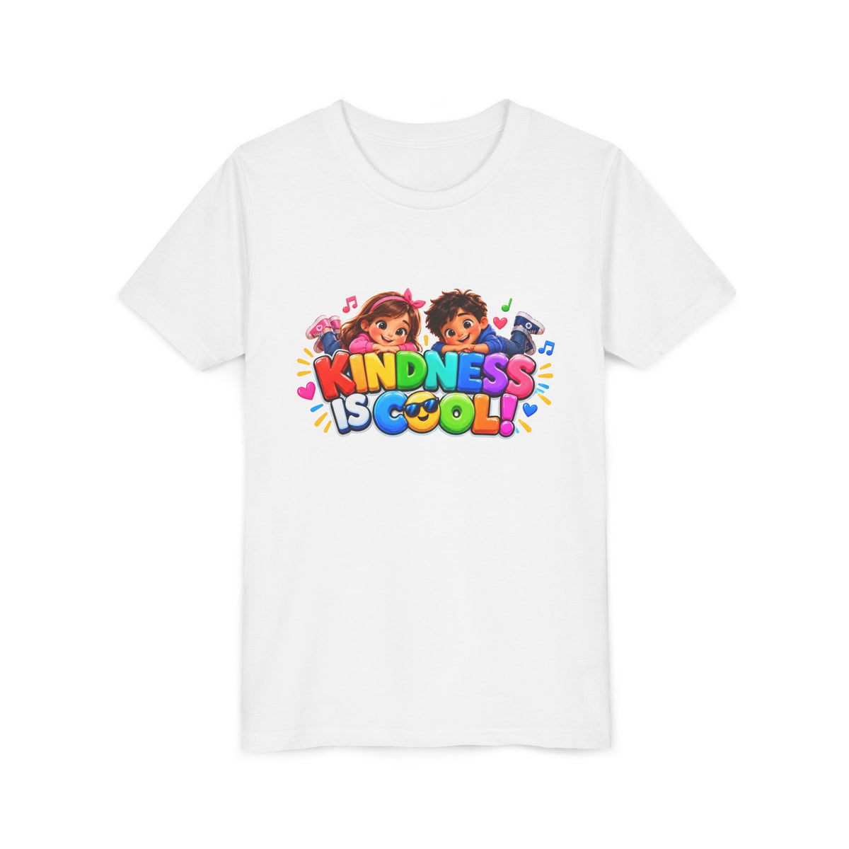 Kindness Is Cool Kids T-Shirt - Colorful Be Kind Youth Tee for Boys and Girls