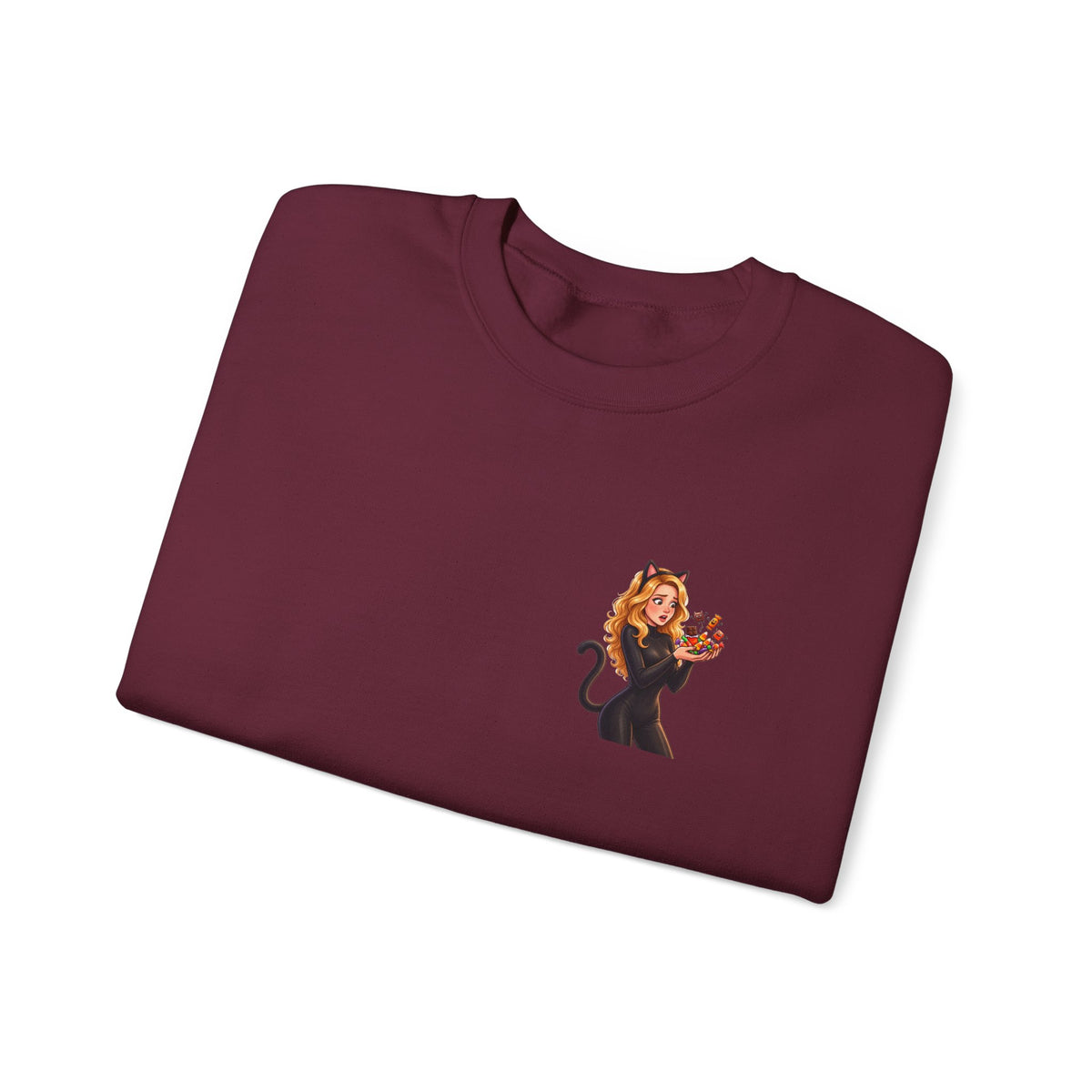 Candy Cat Pocket Crewneck Sweatshirt | Andra Annette | Pounds to Go