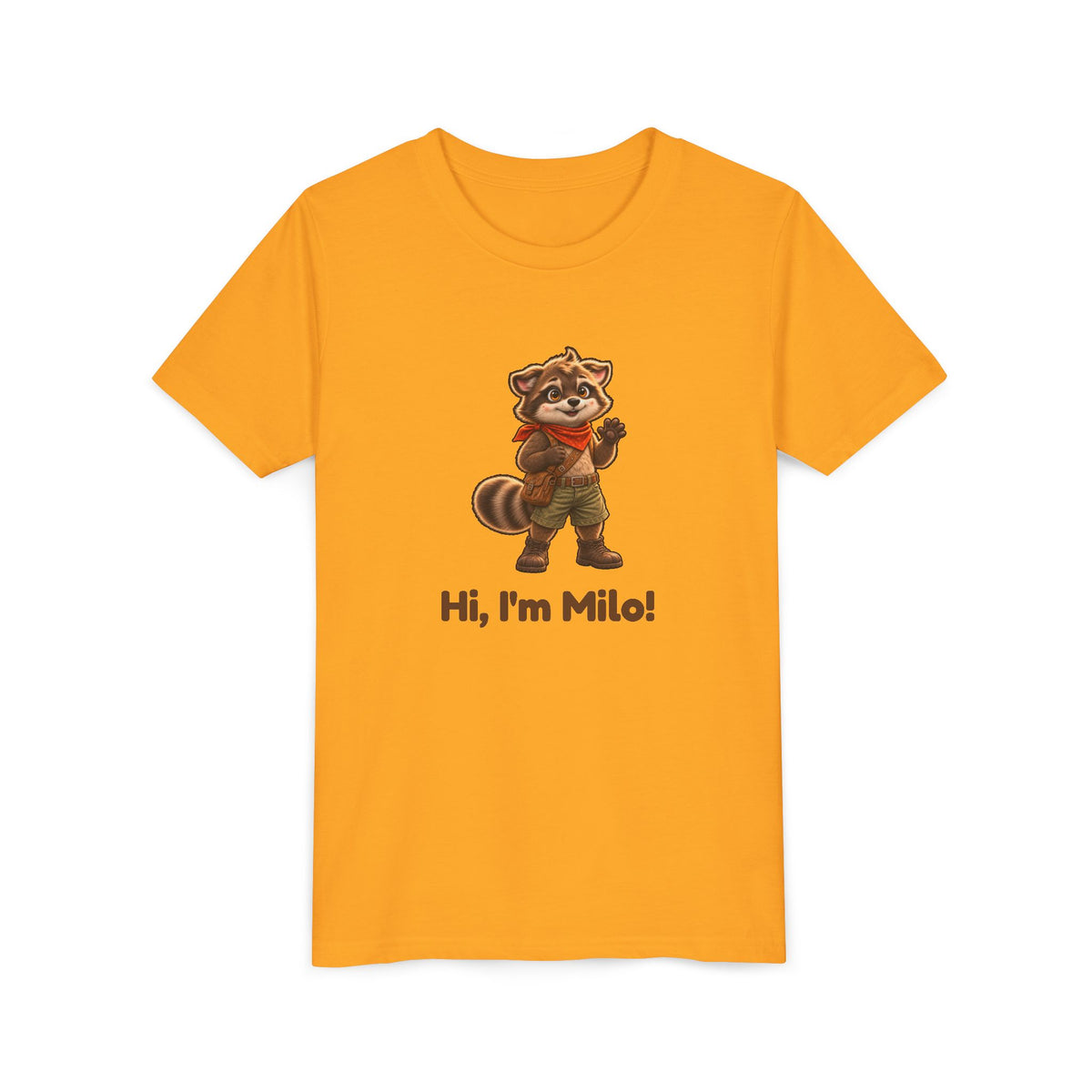 Milo the Raccoon "Hi, I'm Milo!" Kids Tee
