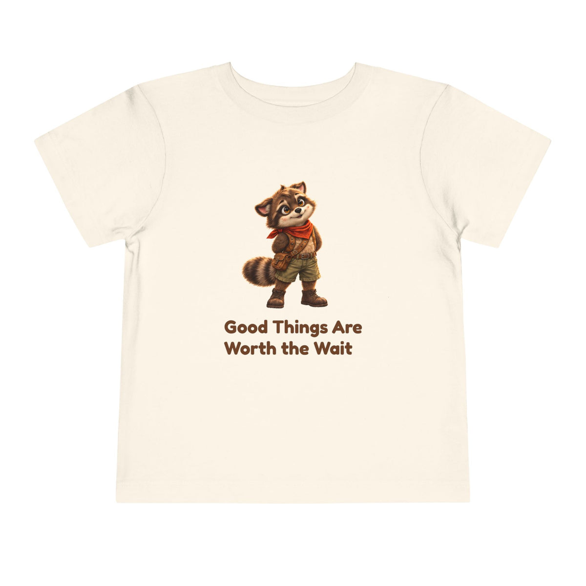 Milo the Raccoon "Good Things Are Worth the Wait" Toddler Tee