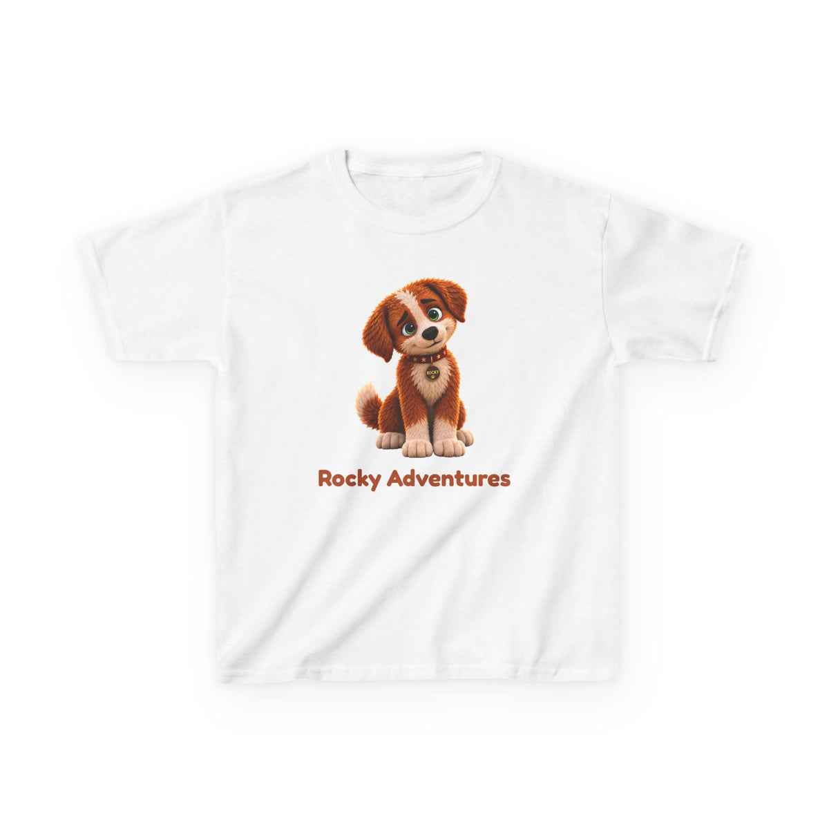 Rocky Adventures Kids T-Shirt | Rocky Finds His Roar Puppy Tee