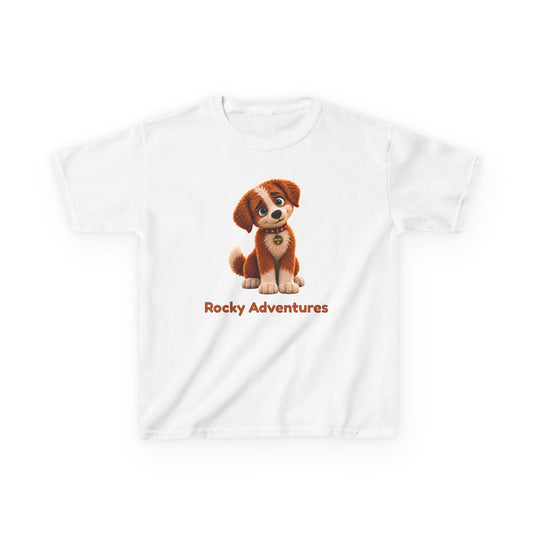 Rocky Adventures Kids T-Shirt | Rocky Finds His Roar Puppy Tee