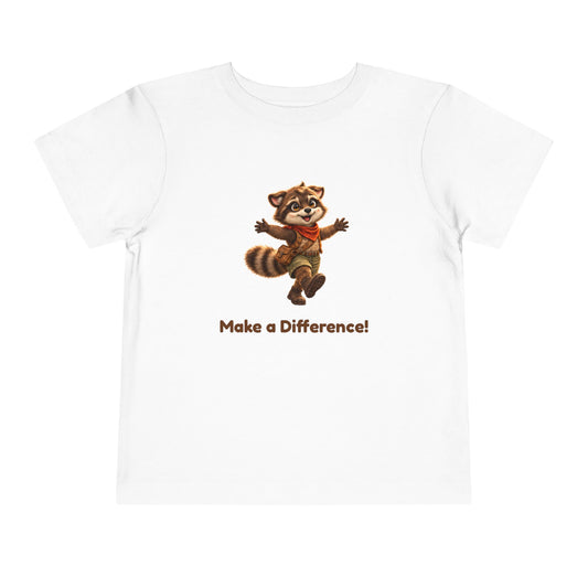 Milo the Raccoon "Make a Difference!" Toddler Tee