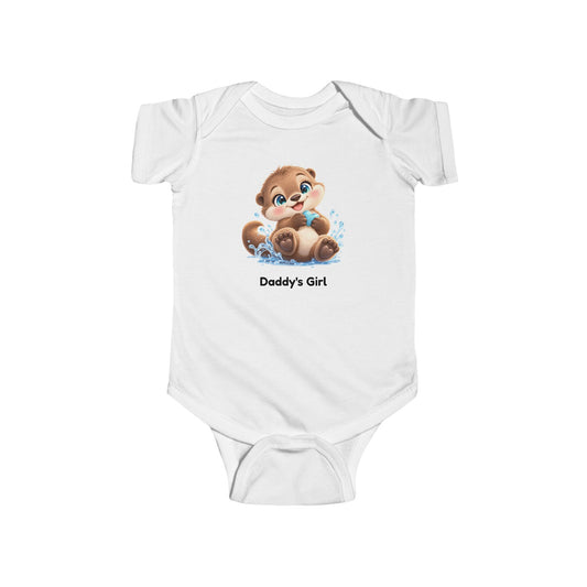 Ollie Wobbles Daddy's Girl Baby Bodysuit - Cute Baby Otter Onesie