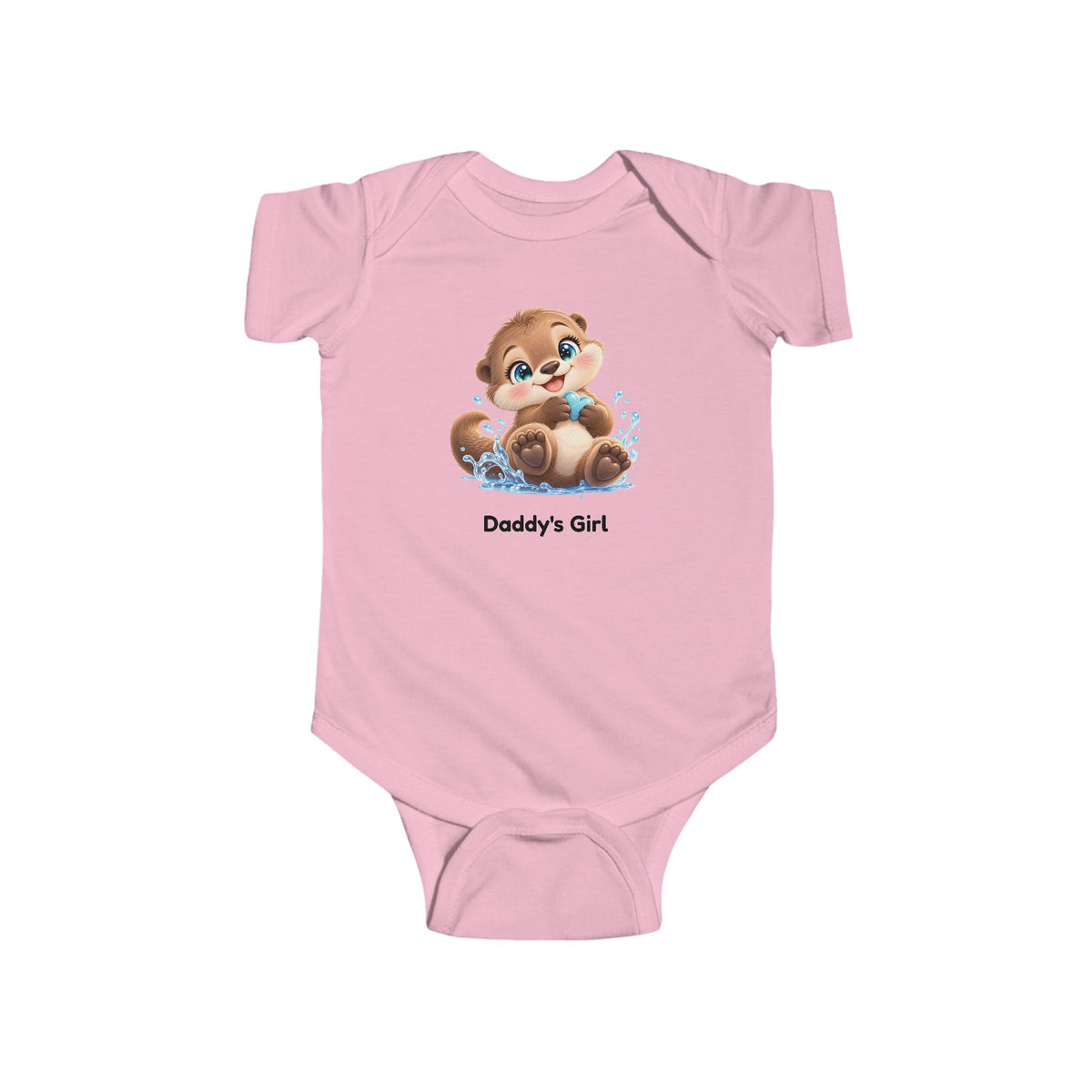 Ollie Wobbles Daddy's Girl Baby Bodysuit - Cute Baby Otter Onesie