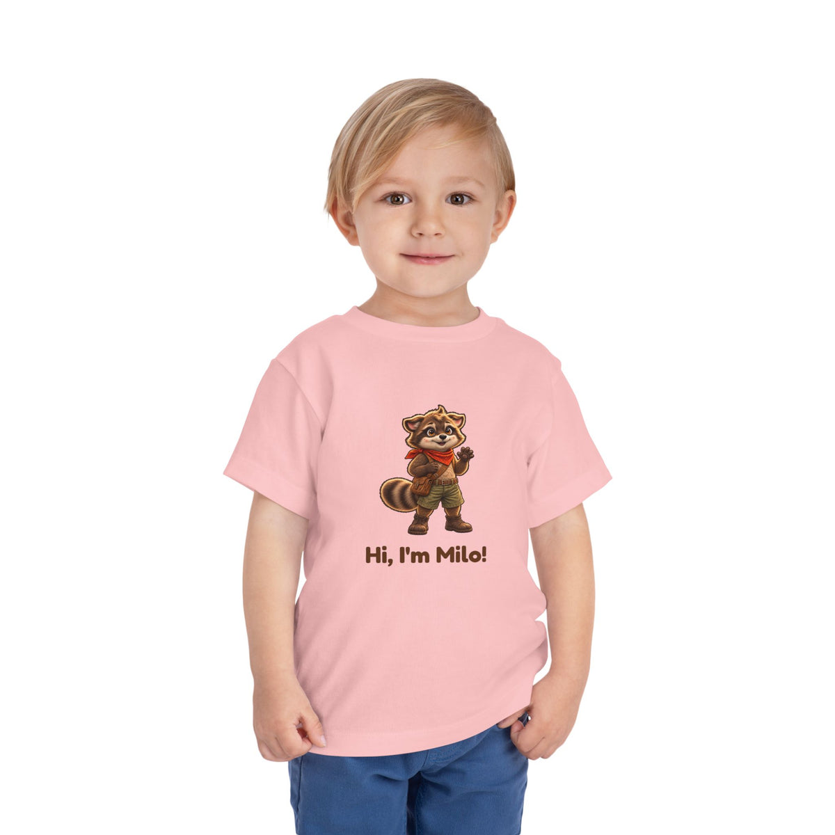 Milo the Raccoon "Hi, I'm Milo!" Toddler Tee