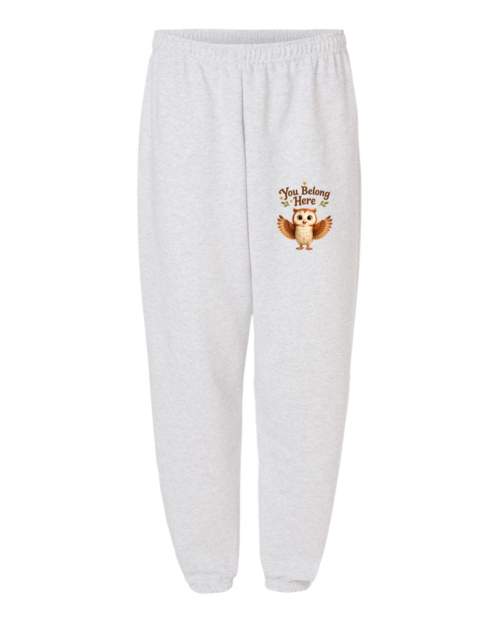 Olwyn the Owl "You Belong Here" Adult Sweatpants | The Owl Without a Tree