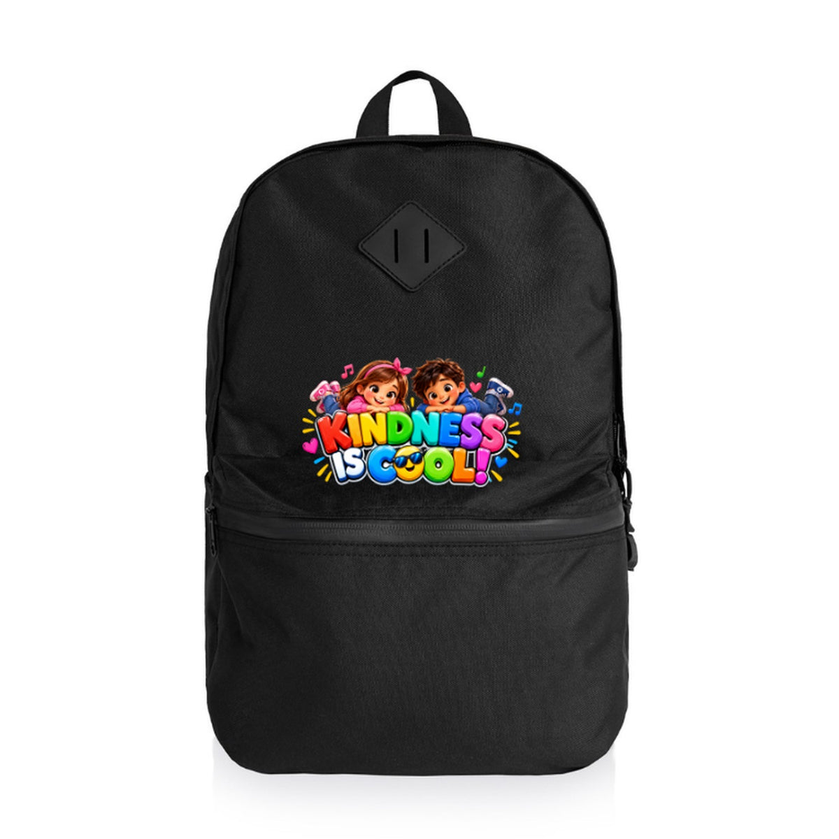 Kindness Is Cool Kids Backpack | Black School Book Bag | Classroom Kindness Gift