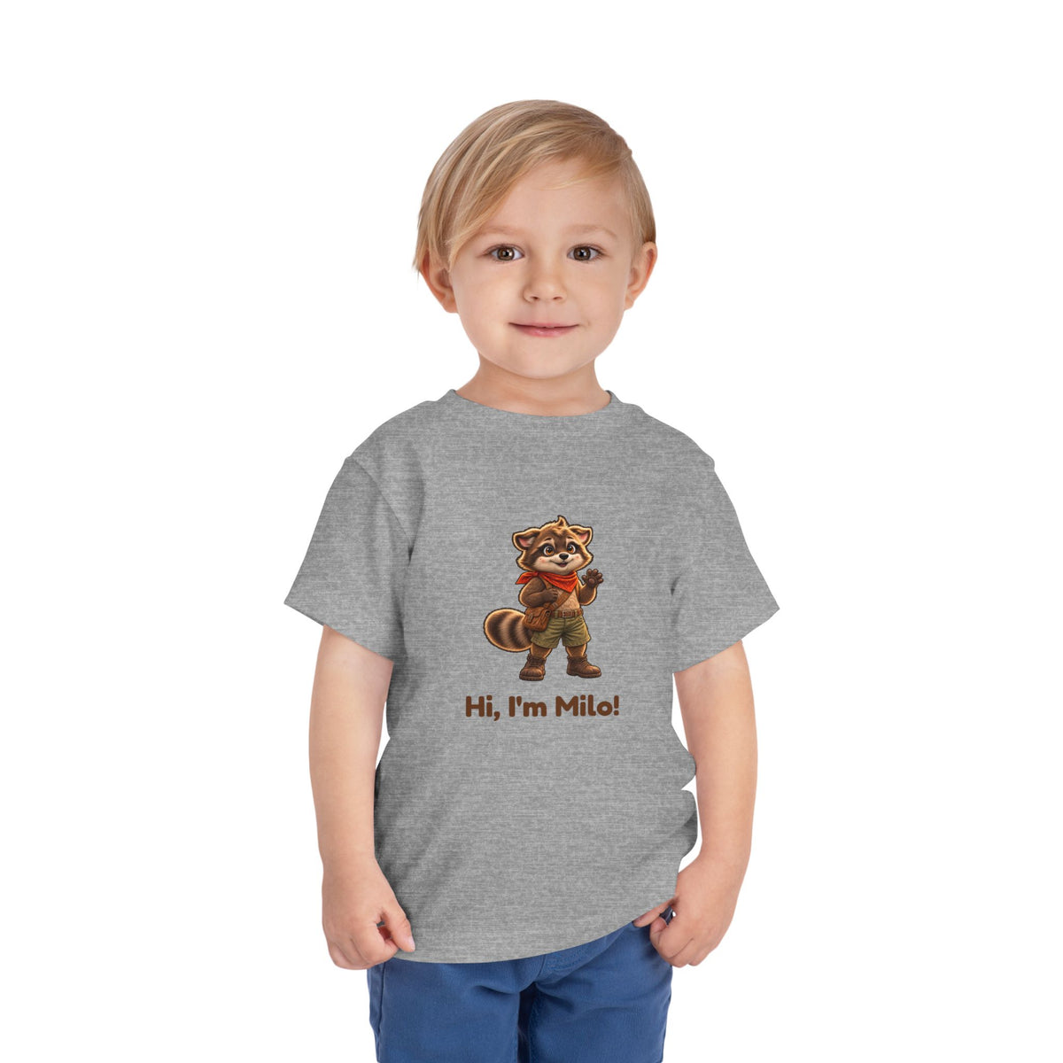 Milo the Raccoon "Hi, I'm Milo!" Toddler Tee