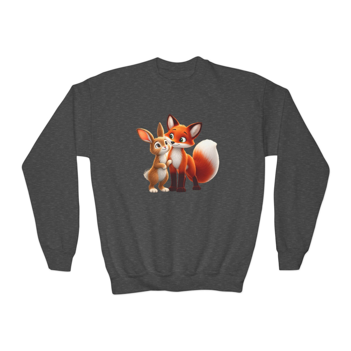 Personalized Brave Bunny & The Friendly Fox Kids Sweatshirt | Add Your Child's Name