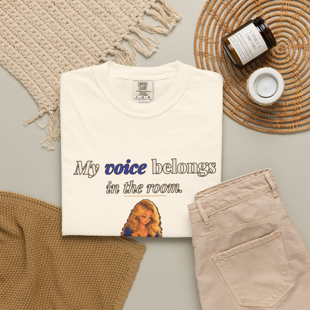 My Voice Belongs in the Room Women's Relaxed Tee | Andra Annette | Pounds to Go