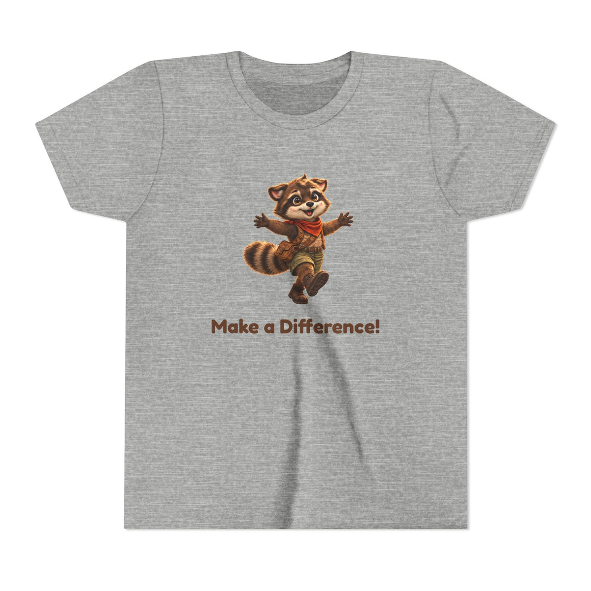 Milo the Raccoon "Make a Difference!" Kids Tee