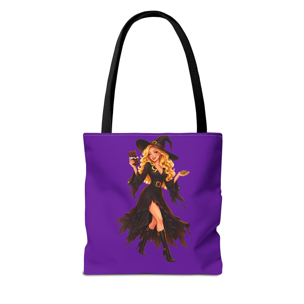 Chocolate Witch Trick-or-Treat Tote Bag - Purple | Andra Annette | Pounds to Go