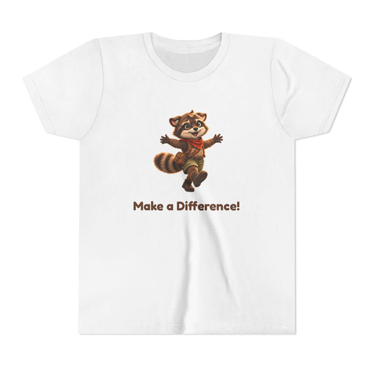 Milo the Raccoon "Make a Difference!" Kids Tee