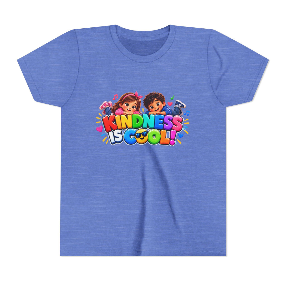 Kindness Is Cool Kids T-Shirt - Colorful Be Kind Youth Tee for Boys and Girls