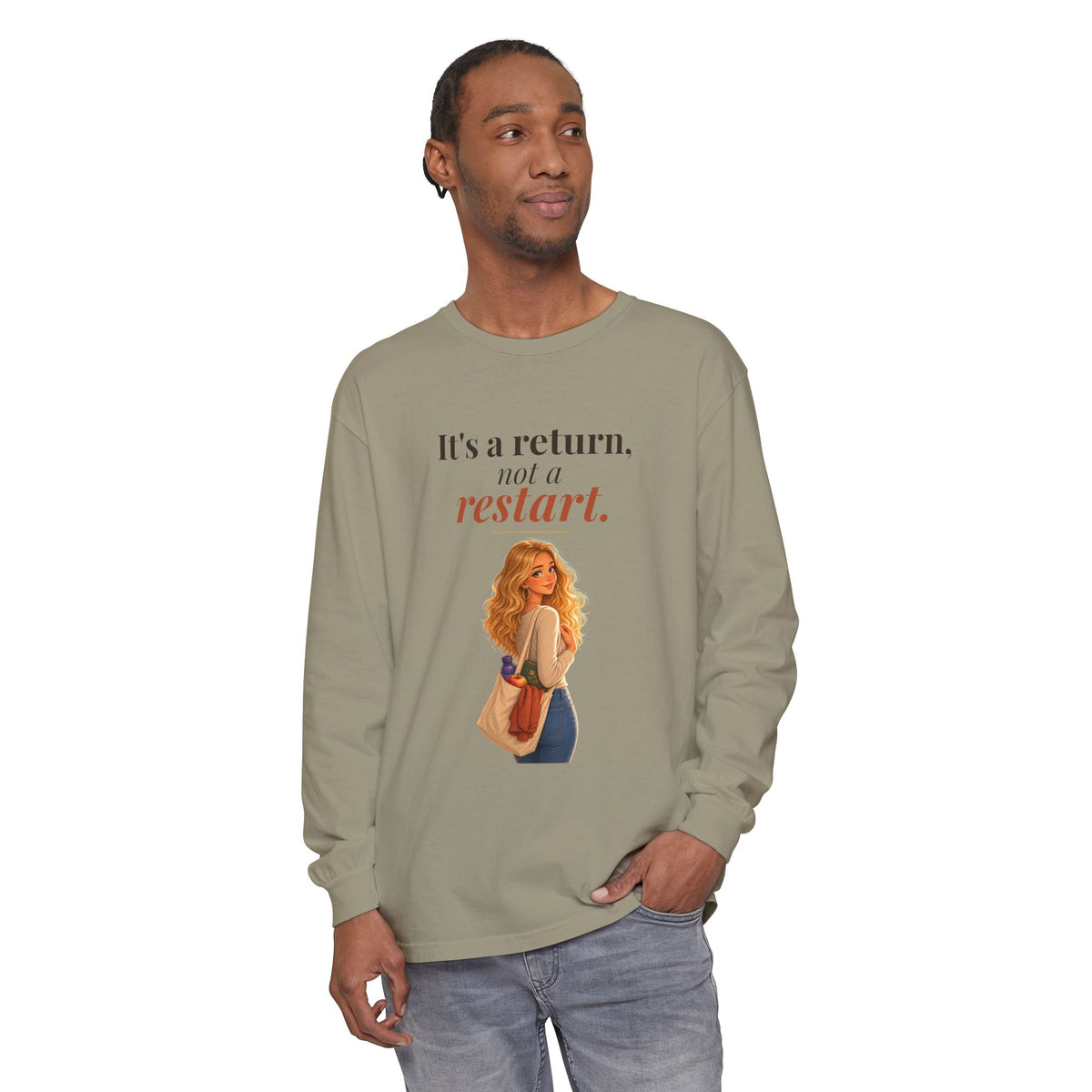 It's a Return, Not a Restart Women's Long Sleeve Tee | Andra Annette | Pounds to Go