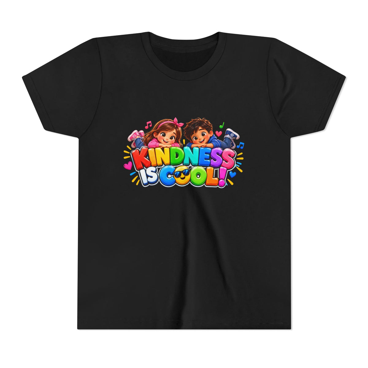 Kindness Is Cool Kids T-Shirt - Colorful Be Kind Youth Tee for Boys and Girls