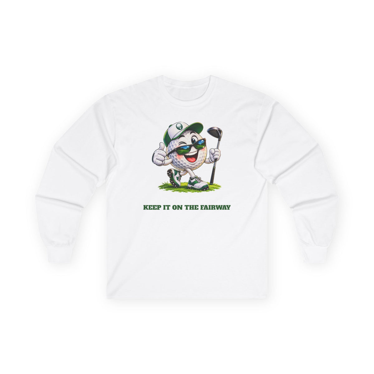 Keep It on the Fairway Golf Ball Long Sleeve Shirt | Funny Golf Gift | Pounds to Go