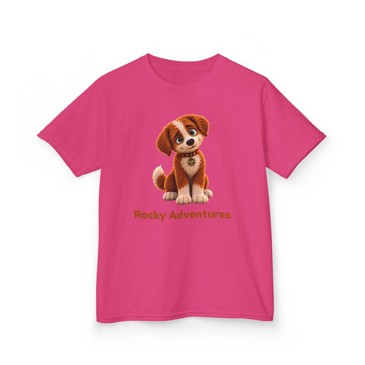 Rocky Adventures Kids T-Shirt | Rocky Finds His Roar Puppy Tee