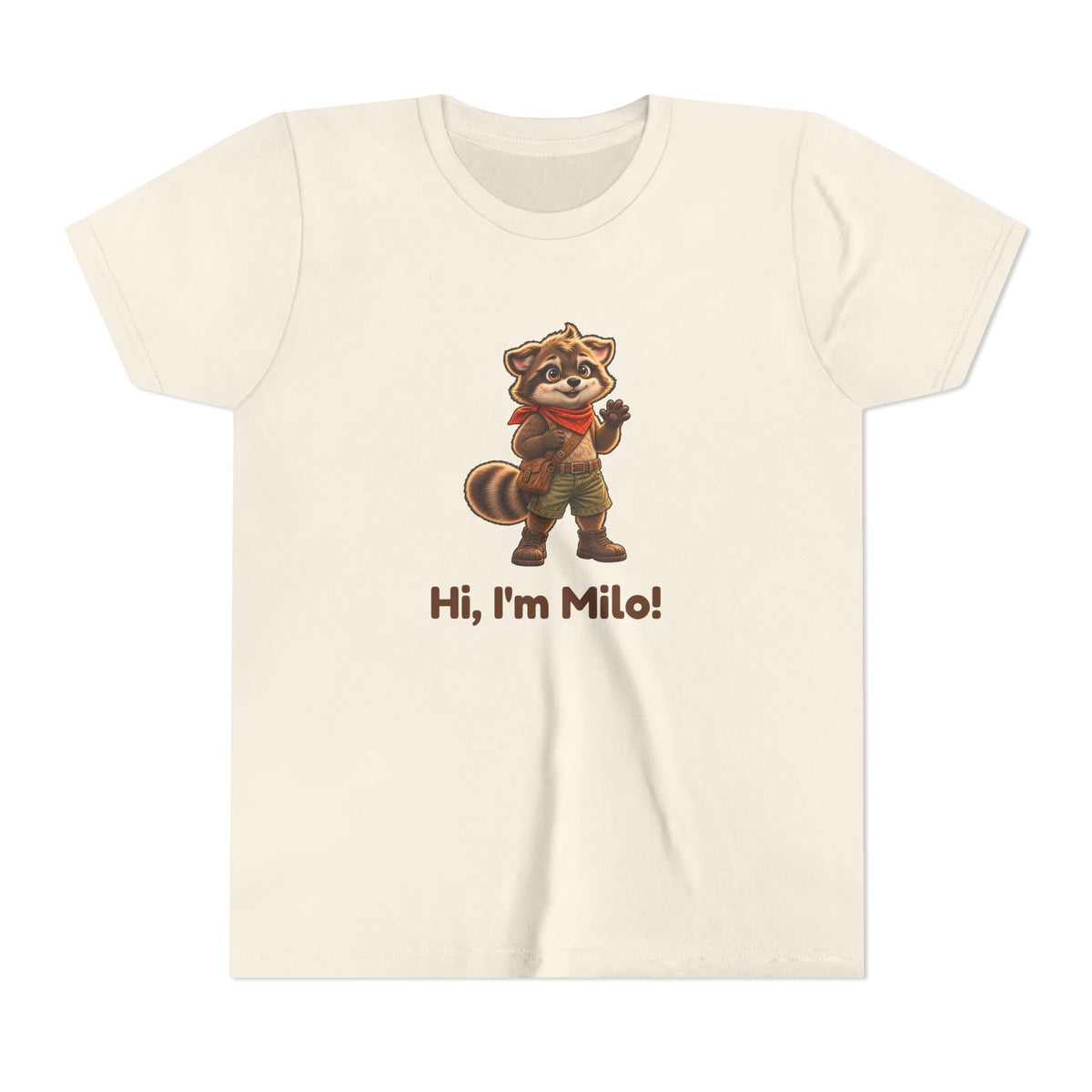 Milo the Raccoon "Hi, I'm Milo!" Kids Tee